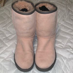 Custom pink Ugg’s with a grey sparkly sole